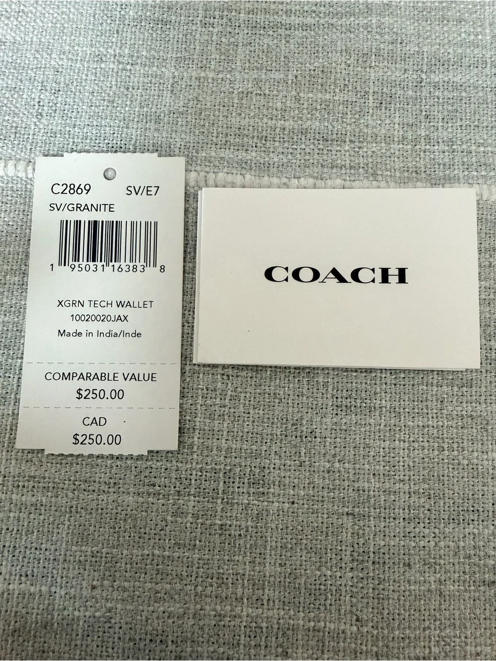 Coach compact leather